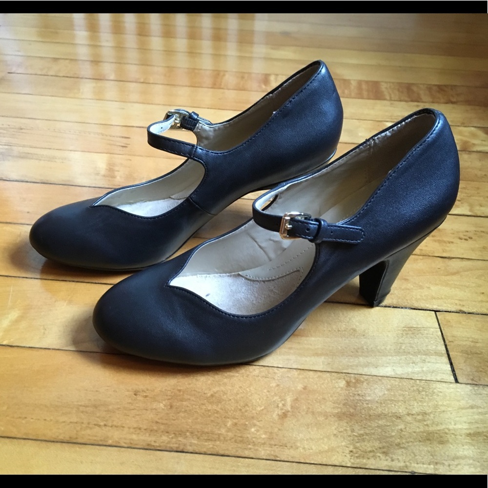 Vintage Naturalizer Mod Cloth Black Heels Sz 5